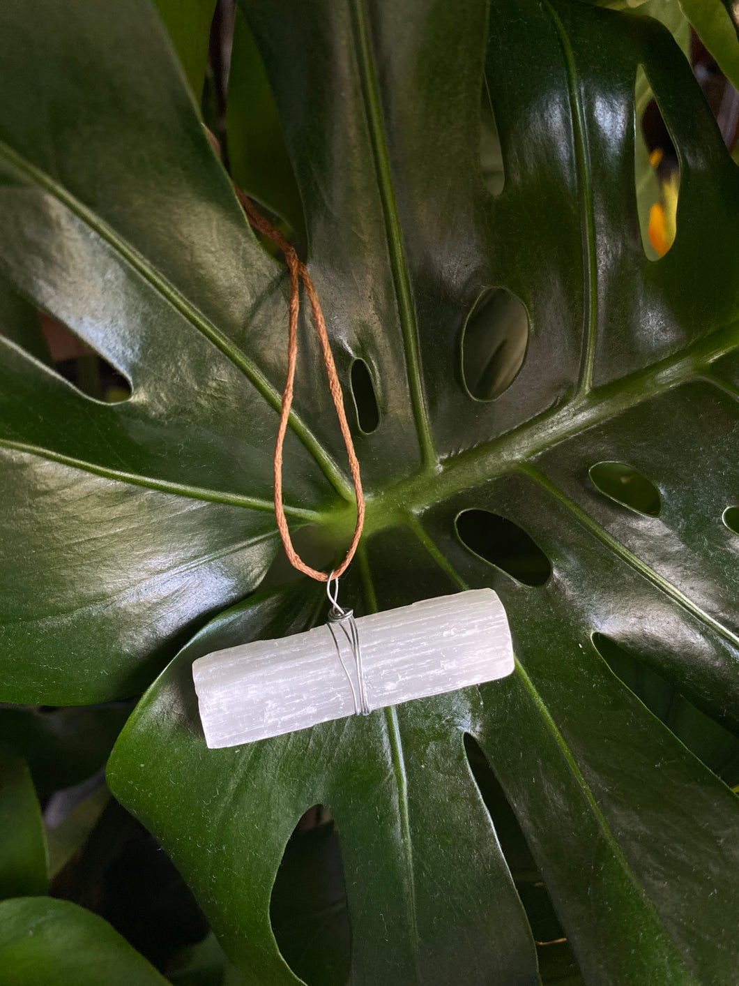 Selenite necklace