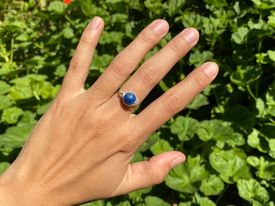 Lapis Wire Wrapped Ring