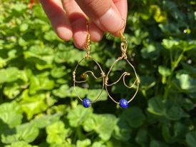 Lapis Wave Earrings