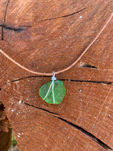 Load image into Gallery viewer, Green Seaglass Adjustable Necklace
