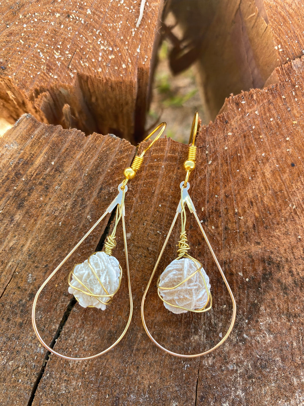 Desert Rose Raindrop Earrings