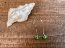 Load image into Gallery viewer, Green sea glass Earrings
